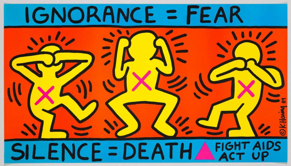  Ignorance = Fear / Silence = Death, Keith Haring, 1989