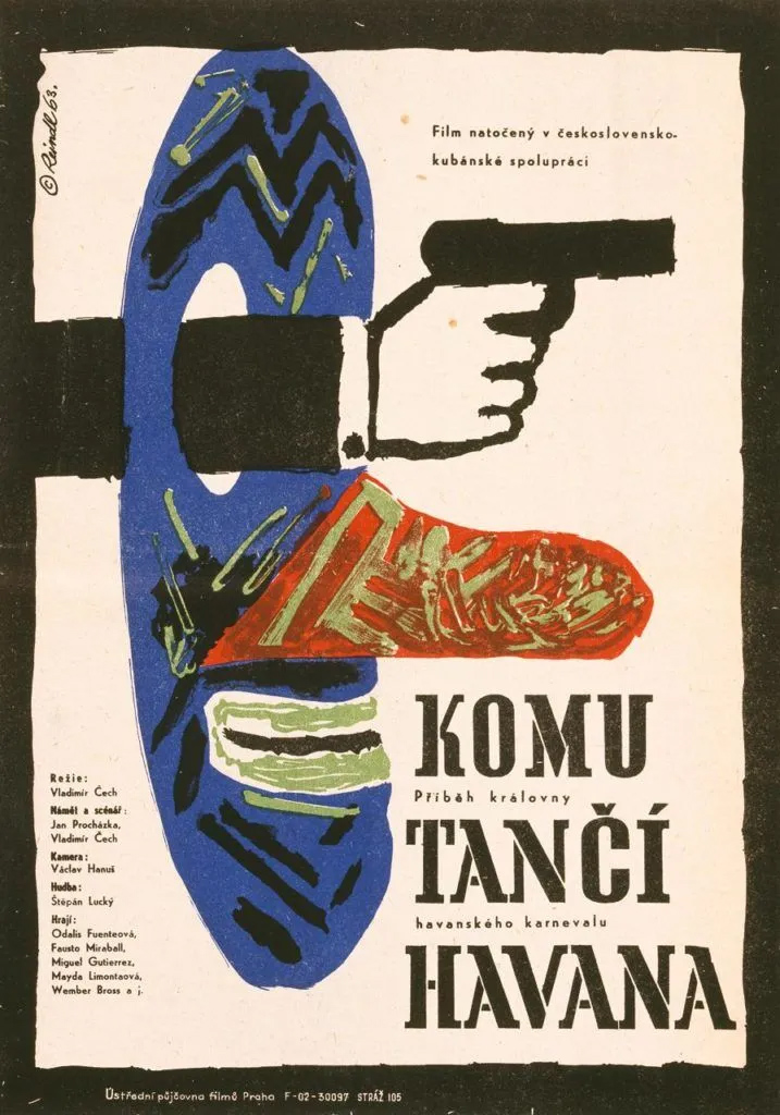 For Whom Havana Dances, Milos Reindl, 1963, film poster (Expressionism)