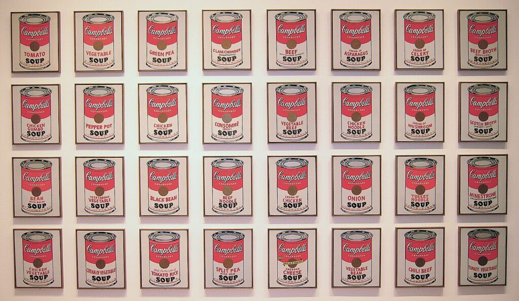Campbell’s Soup Cans, Andy Warhol, 1962